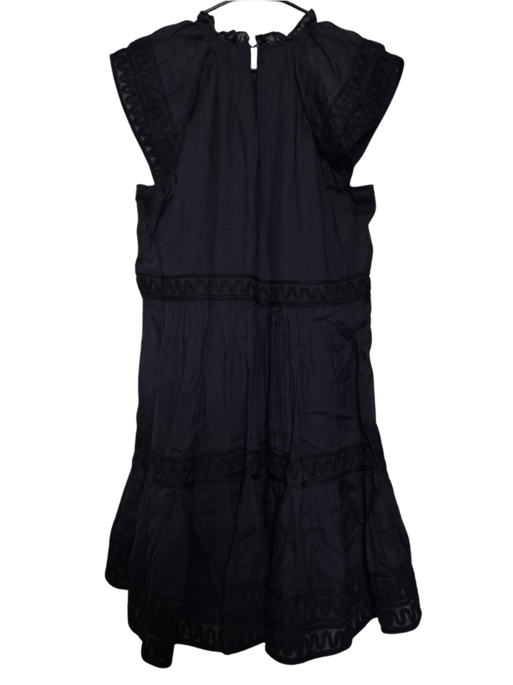 Veronica Beard Keely Tiered Dress in Black - Picture 7 of 16